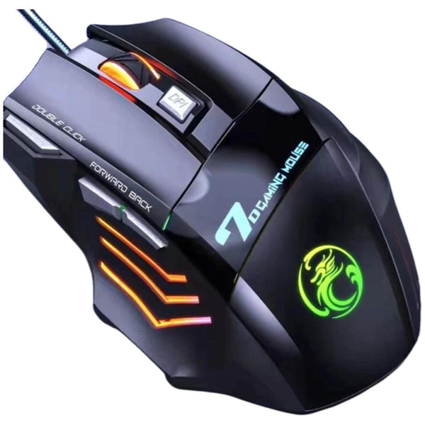 Mouse Gamer com Fio 3600dpi USB LED